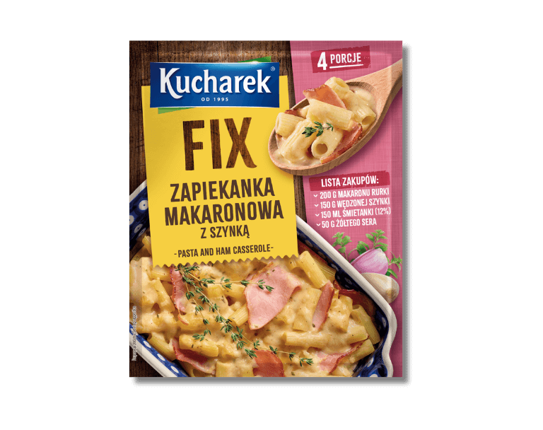 Zapiekanka makaronowa z szynką