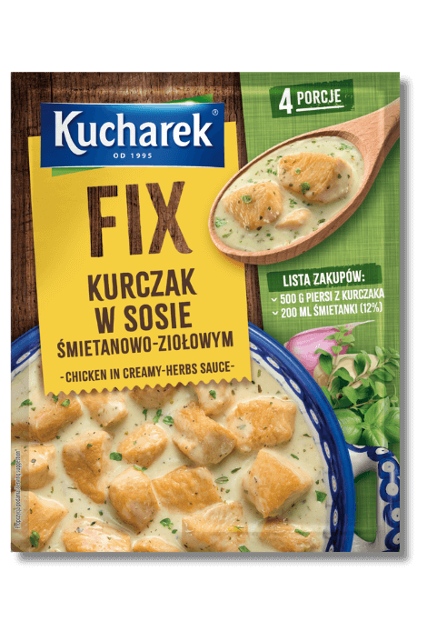 Kurczak w sosie śmietanowo-ziołowym