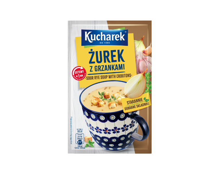 Żurek z grzankami